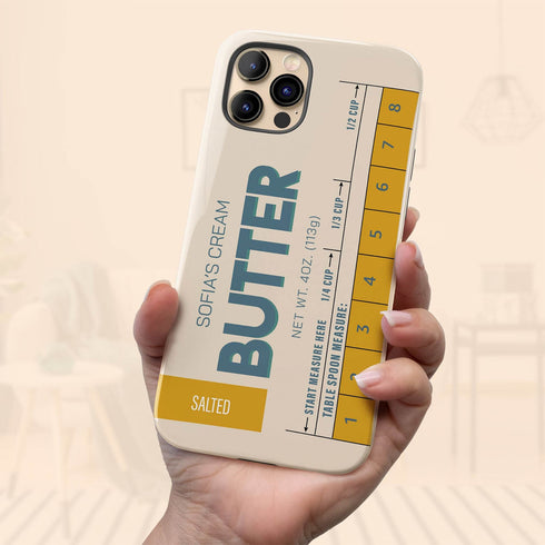 Custom Name Butter Cream iPhone Case